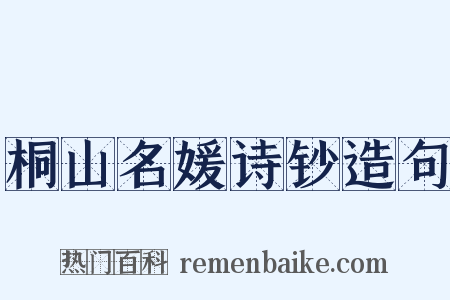 桐山名媛诗钞造句是什么意思的图片